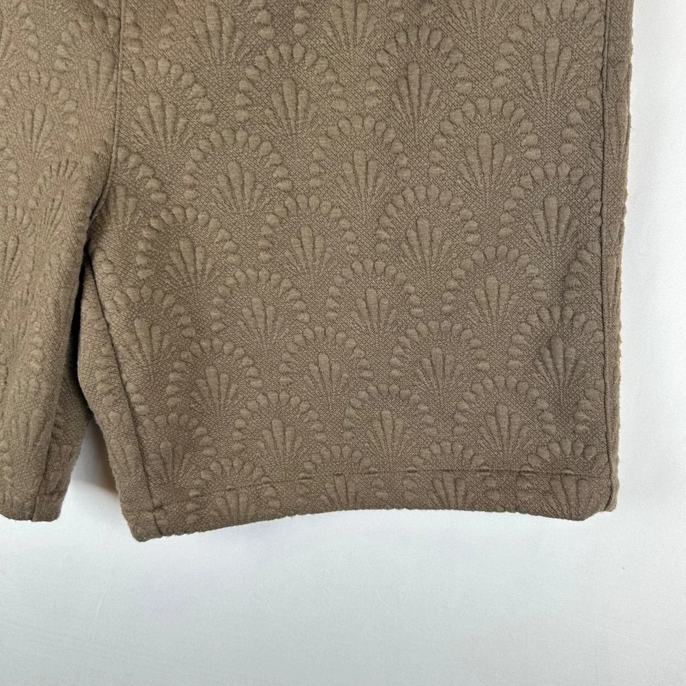 Maison‎ Article Mens Size LG Textured Fan Pattern Drawstring Casual Shorts - Picture 8 of 9